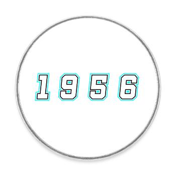 1956 Year Number - Round  fridge magnet - white - Front