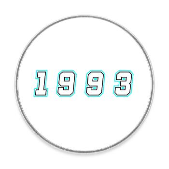 Numéro de l’année 1993 - Magnet rond - blanc - Devant