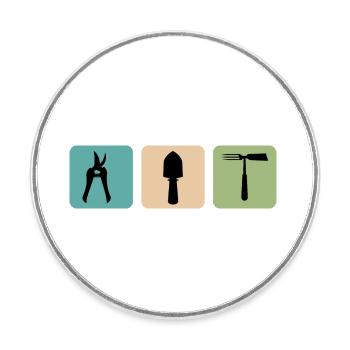 garden plants gardeners gardening allotment garden - Round  fridge magnet - white - Front