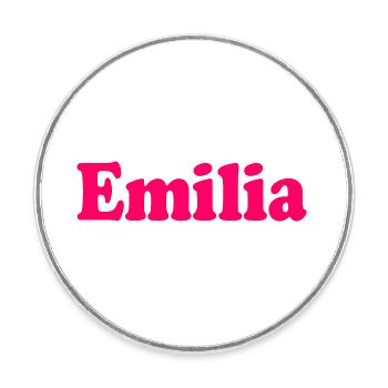 Emilia - Round  fridge magnet - white - Front