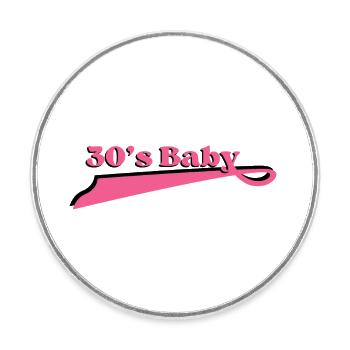 Jahrgang 30 Baby - Runder Kühlschrankmagnet - Weiß - Vorne