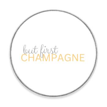 lustiges Statement Design - Runder Kühlschrankmagnet - Weiß - Vorne