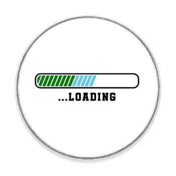 Loading - Round  fridge magnet - white - Front