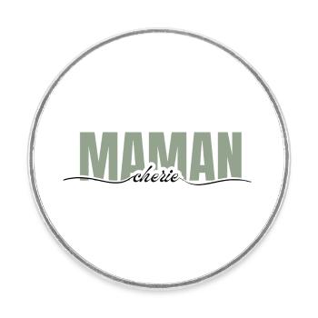 Mommy Darling - Mom Gift - Round  fridge magnet - white - Front
