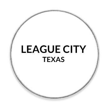 League City Texas USA - Runder Kühlschrankmagnet - Weiß - Vorne