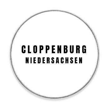 Cloppenburg, Basse-Saxe - Magnet rond - blanc - Devant