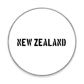 New Zealand - Kiwi - Aotearoa Neuseeland Auckland - Runder Kühlschrankmagnet - Weiß - Vorne