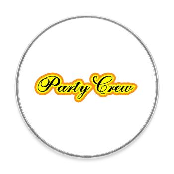 Party Crew - Runder Kühlschrankmagnet - Weiß - Vorne