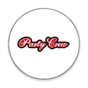 Party Crew - Round  fridge magnet - white - Front