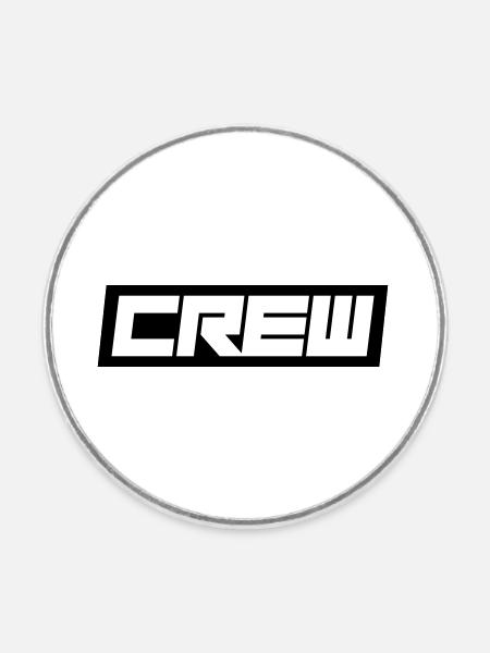 Crew - Runder Kühlschrankmagnet - Weiß