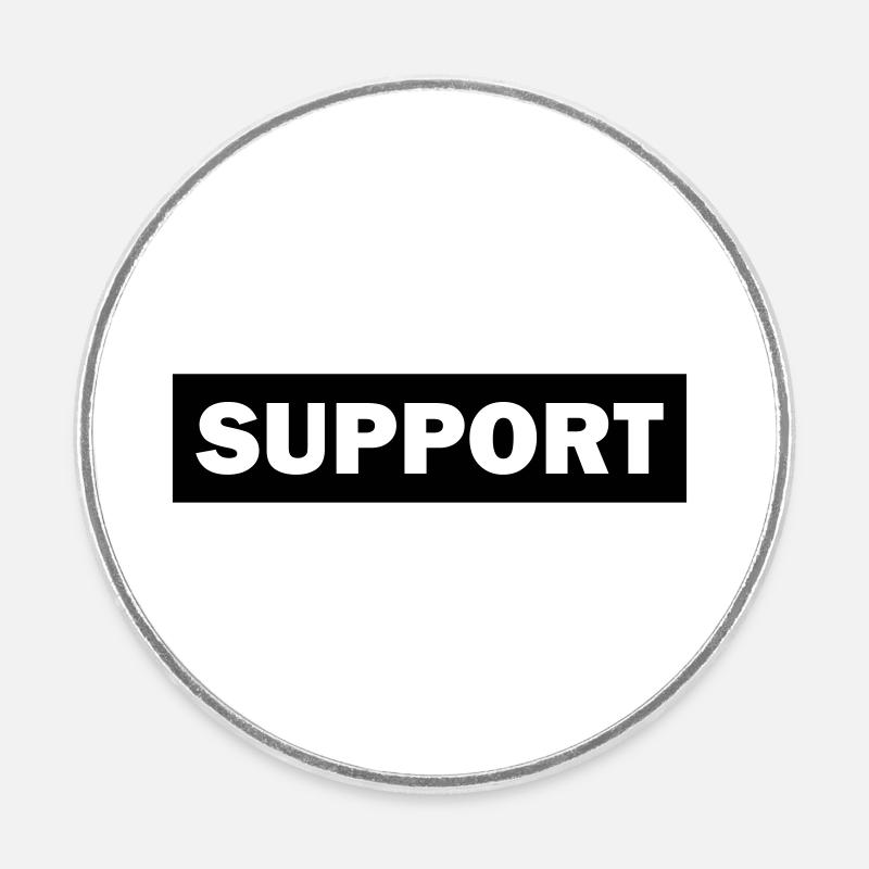 support - Runder Kühlschrankmagnet - Weiß