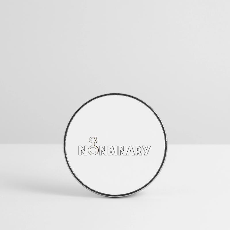 Non-binary non-binary non-binary gender symbol Round  fridge magnet
