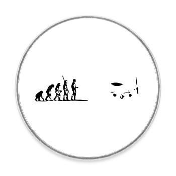 vl3 Ultralight Aircraft UL Pilot Aircraft - Round  fridge magnet - white - Front