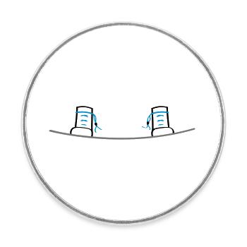 Wakeboard - Présentez-le dans vos couleurs ! - Magnet rond - blanc - Devant