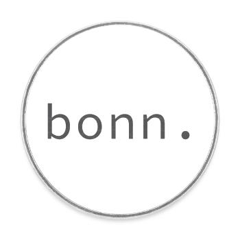 bonn. - Runder Kühlschrankmagnet - Weiß - Vorne