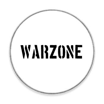 Gaming - Gamer Motif - Warzone - Round  fridge magnet - white - Front