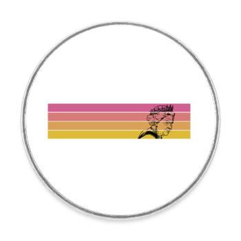 Elizabeth II Retro Vintage Queen Elizabeth 2 - Runder Kühlschrankmagnet - Weiß - Vorne