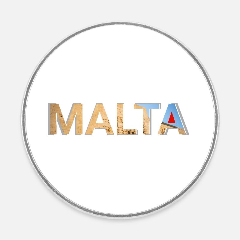Malte - Magnet rond - blanc