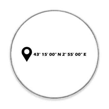 Coordonnées de Görlitz - Magnet rond - blanc - Devant