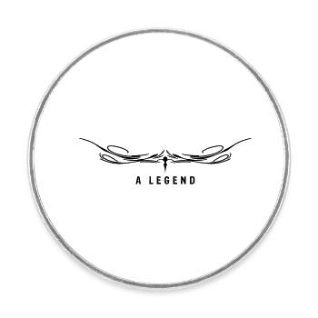 a legend VERZIERUNG >> VECTORGRAPHIC - Runder Kühlschrankmagnet - Weiß - Vorne
