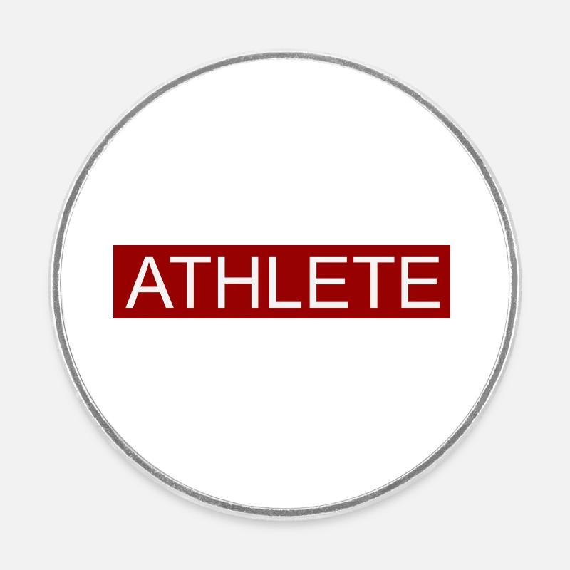 Athlète - Magnet rond - blanc