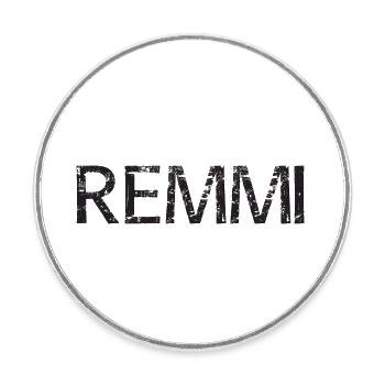 REMMI | Remmi-Demmi | Partnerlook - Runder Kühlschrankmagnet - Weiß - Vorne