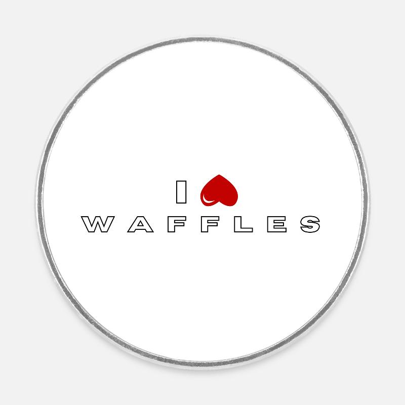 Ich hasse Waffeln - Runder Kühlschrankmagnet - Weiß