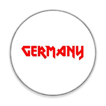 Modisches Heimat GERMANY Metal-Design - Runder Kühlschrankmagnet - Weiß - Vorne
