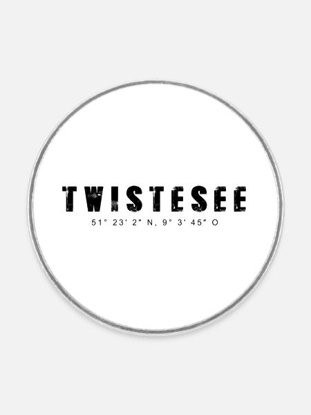 Twistesee - Runder Kühlschrankmagnet - Weiß