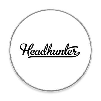 Headhunter - Round  fridge magnet - white - Front