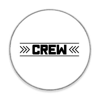 crew design - Runder Kühlschrankmagnet - Weiß - Vorne
