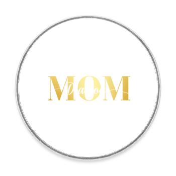 Maman d’amour - Magnet rond - blanc - Devant