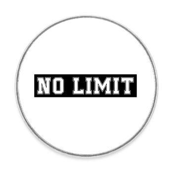 Pas de limite - Magnet rond - blanc - Devant