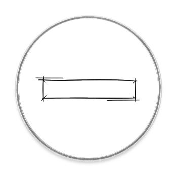Decorative frame. Banner / Name Badge Template. - Round  fridge magnet - white - Front