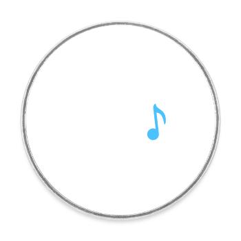 Music Text Saying Note Melody Music Note Audio - Round  fridge magnet - white - Front
