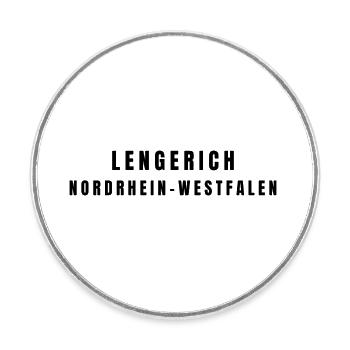 Lengerich, Rhénanie-du-Nord-Westphalie - Magnet rond - blanc - Devant