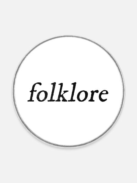 Folklore - Runder Kühlschrankmagnet - Weiß