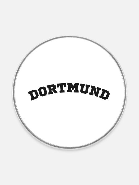 Dortmund - Runder Kühlschrankmagnet - Weiß