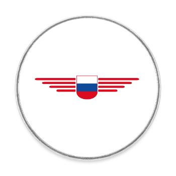 Russia T-Shirt – Pride and Tradition - Round  fridge magnet - white - Front