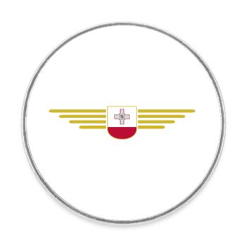 Malta T-Shirt – For Island Fans - Round  fridge magnet - white - Front