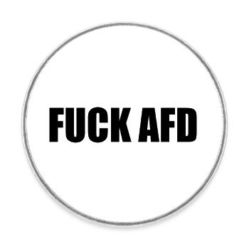 Fuck afd - Runder Kühlschrankmagnet - Weiß - Vorne