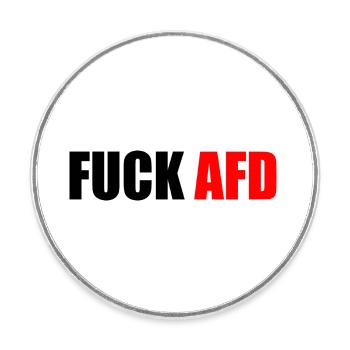 Fuck afd - Round  fridge magnet - white - Front