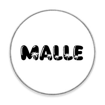 Malle Palmen - Magnet rond - blanc - Devant
