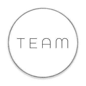 team - Round  fridge magnet - white - Front