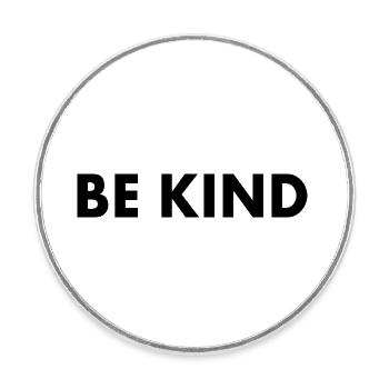 Be kind - Round  fridge magnet - white - Front