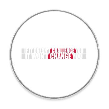 Séance d’entraînement Fitness Motivation Citation - Magnet rond - blanc - Devant