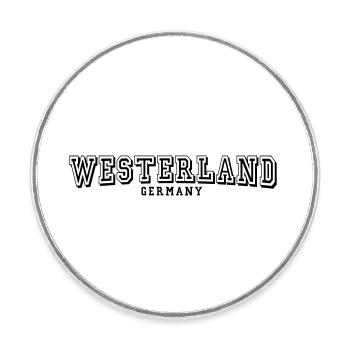 Westerland - Runder Kühlschrankmagnet - Weiß - Vorne