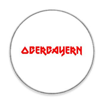 Modisches Heimat OBERBAYERN Metal-Design - Runder Kühlschrankmagnet - Weiß - Vorne