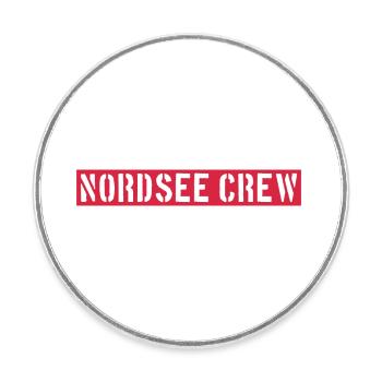 Nordsee Crew - Runder Kühlschrankmagnet - Weiß - Vorne