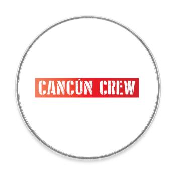 Cancun Crew - Runder Kühlschrankmagnet - Weiß - Vorne